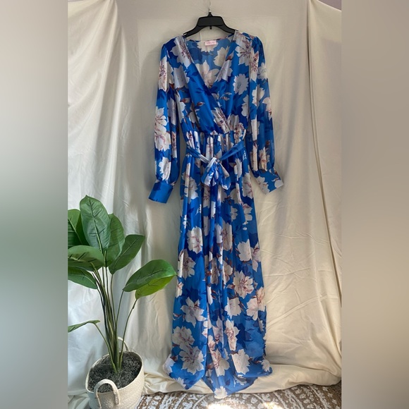 NWOT Pink Lily My Dearest Darling Floral Maxi Dress - Picture 2 of 15